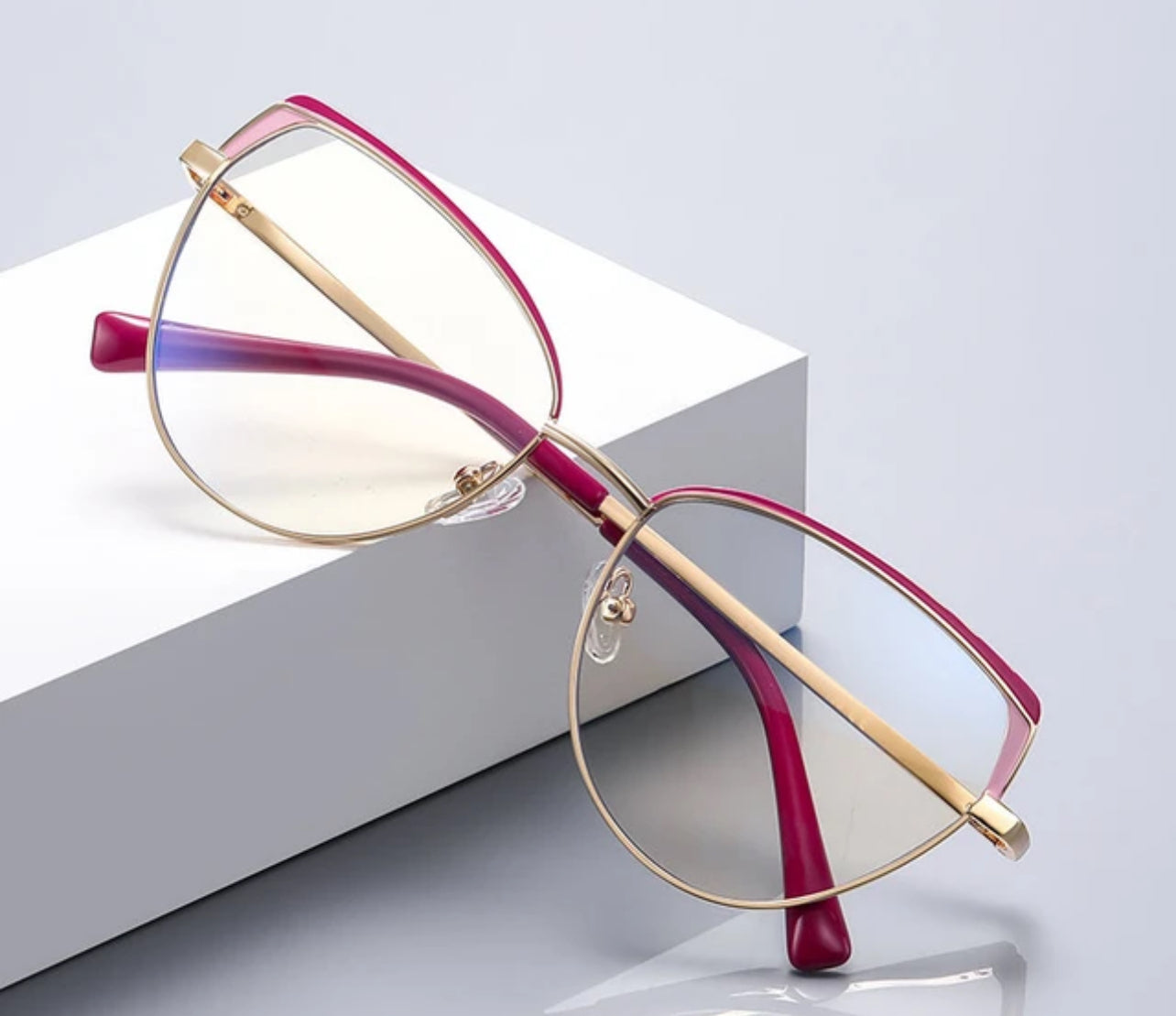 07Fashion Design Women Pink OpticaAnti-blue Light Computer Eyeglasses 3105